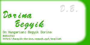 dorina begyik business card